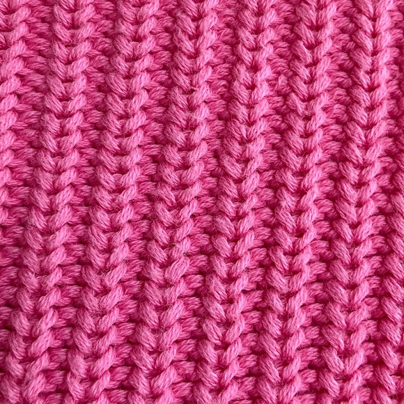 French Connection Cotton Cropped  Boatneck Millie Mozart Pink Sweater - Small - Picture 3 of 4